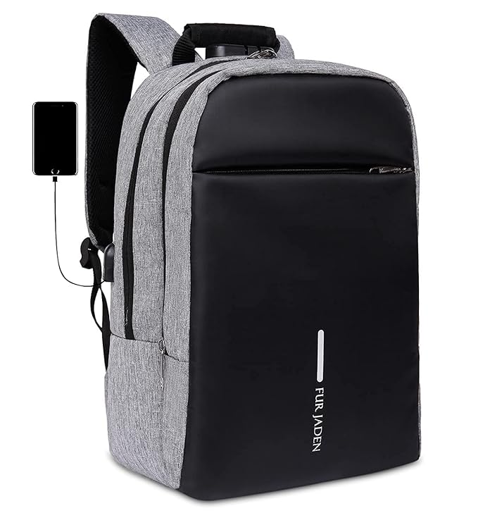 Grey Anti-Theft Backpack – Fur Jaden Lifestyle Pvt Ltd