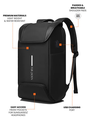 Pro-VII  Laptop Backpack I Stark Black
