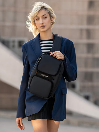 Midnight Black Crossbody Sling Bag