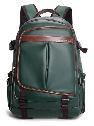 Leatherette Laptop Backpack | Pine Green