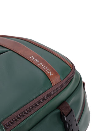 Leatherette Laptop Backpack | Pine Green