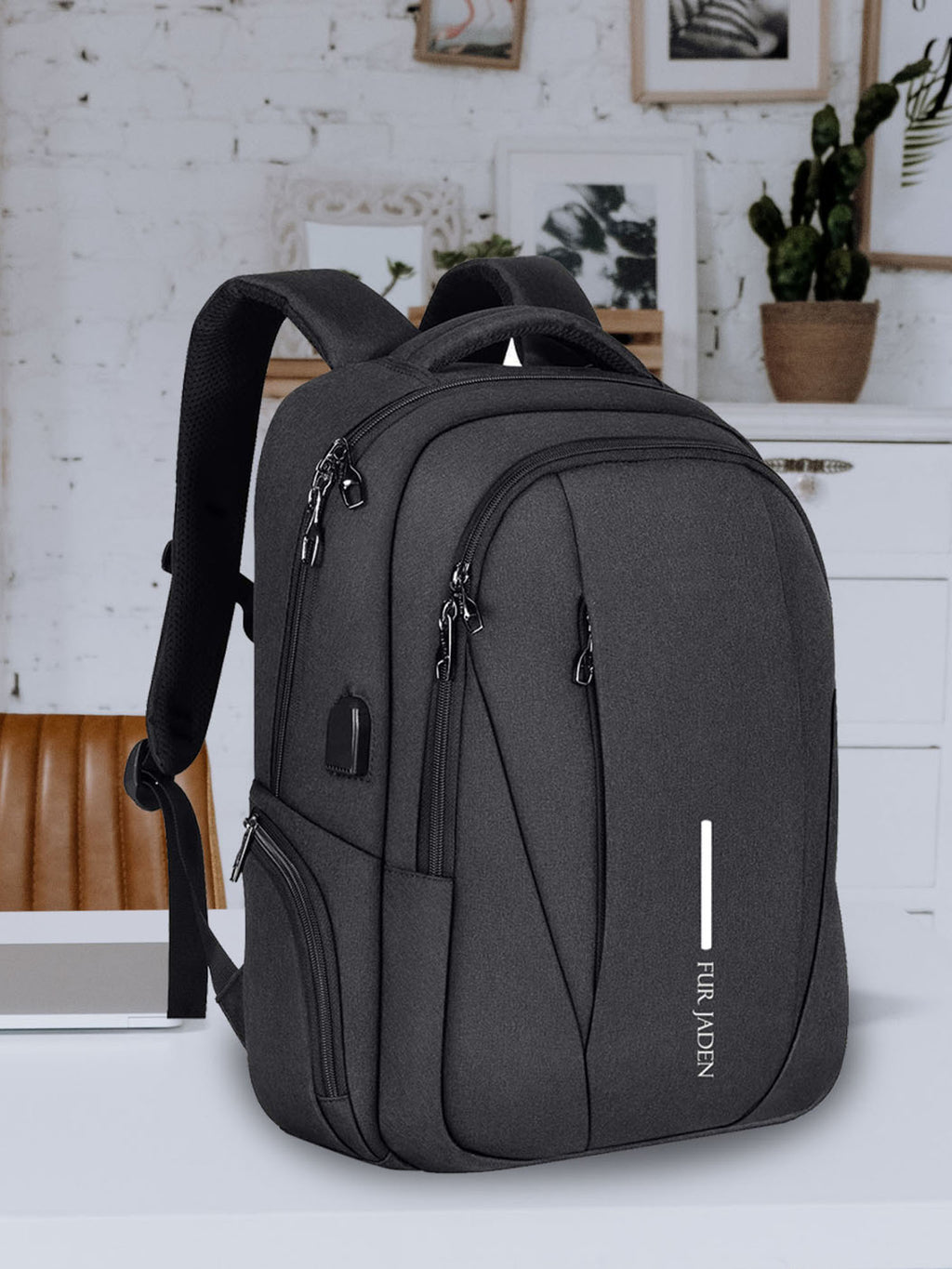 Black Travel Laptop Backpack – Fur Jaden Lifestyle Pvt Ltd